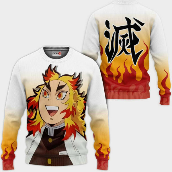 Rengoku Hoodie Custom Kimetsu Anime Merch Clothes Funny Style 2