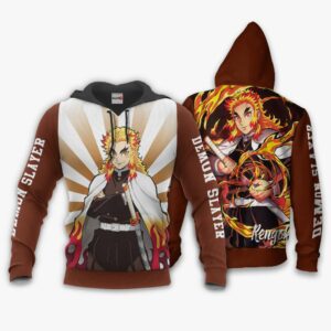 Rengoku Hoodie Custom Kimetsu Anime Shirts Jacket 8