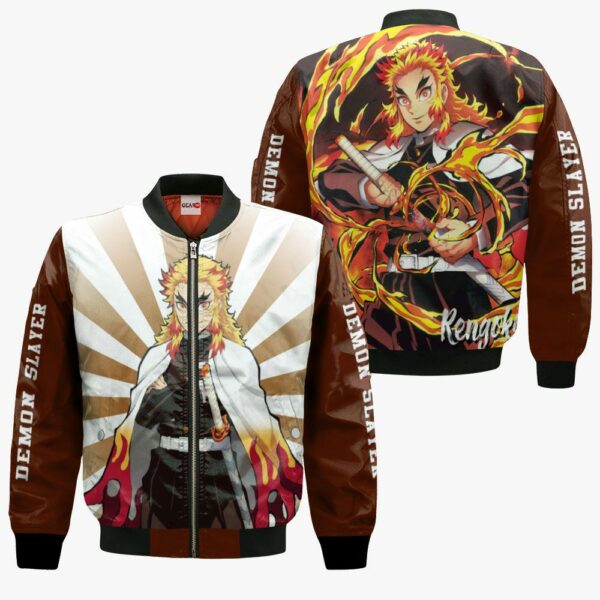 Rengoku Hoodie Custom Kimetsu Anime Shirts Jacket 4