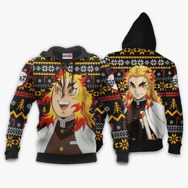 Rengoku Ugly Christmas Sweater Custom Anime Kimetsu XS12 3