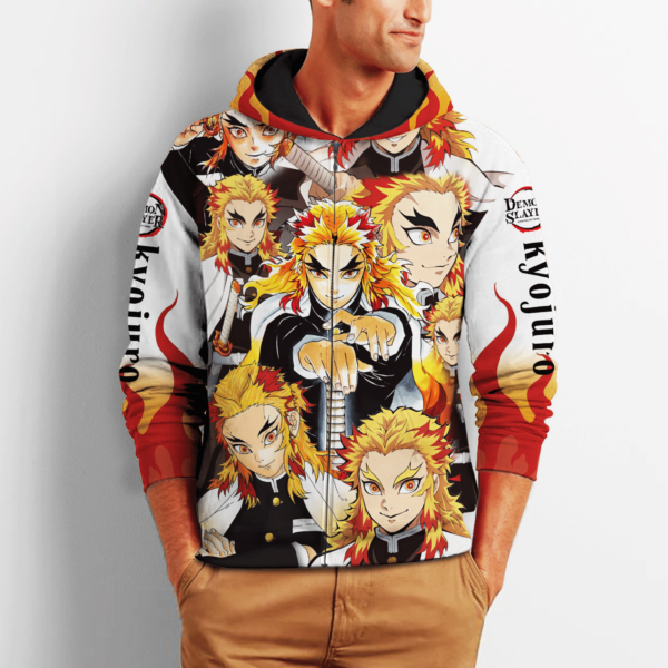 Rengoku Zip Hoodie Kimetsus Shirt Anime SD12 2