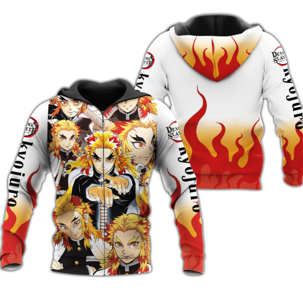 Rengoku Zip Hoodie Kimetsus Shirt Anime SD12 1