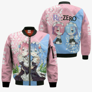 Re:Zezo Hoodie Rem & Ram Custom Shirt Anime Zip Jacket 9