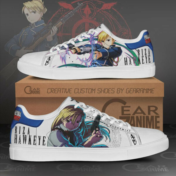 Riza Hawkeye Skate Shoes Fullmetal Alchemist Custom Anime Sneakers SK10 1