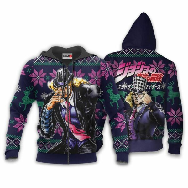 Robert Speedwagon Ugly Christmas Sweater Custom Anime JJBA XS12 2