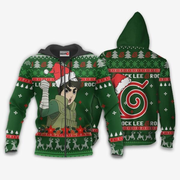 Rock Lee Ugly Christmas Sweater Custom Naruto Anime XS12 2