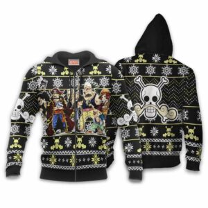 Roger Pirates Ugly Christmas Sweater Custom Anime One Piece XS12 6
