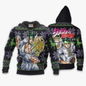 Rohan Kishibe Ugly Christmas Sweater Custom Anime JJBA XS12 7