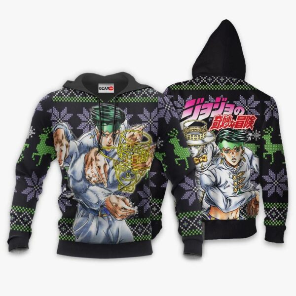 Rohan Kishibe Ugly Christmas Sweater Custom Anime JJBA XS12 3