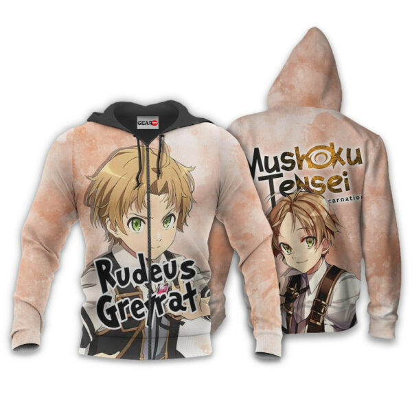 Rudeus Greyrat Hoodie Custom Mushoku Tensei Anime Merch Clothes 1