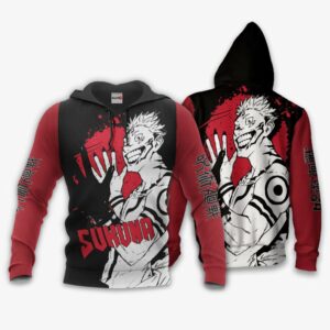 Ryomen Sukuna Hoodie Custom Jujutsu Kaisen Anime Merch Clothes Monochrome 8