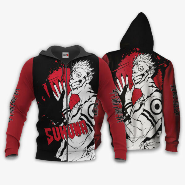 Ryomen Sukuna Hoodie Custom Jujutsu Kaisen Anime Merch Clothes Monochrome 1