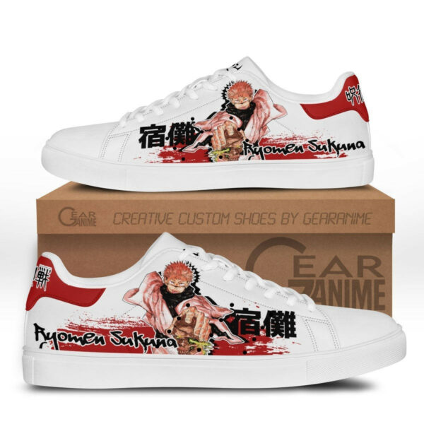 Ryomen Sukuna Skate Shoes Custom Anime Jujutsu Kaisen Shoes 1