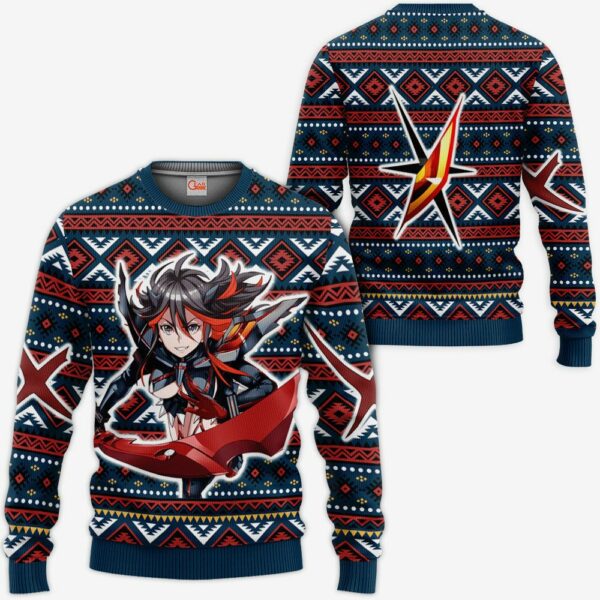 Ryuko Matoi Ugly Christmas Sweater Custom Anime Kill La Kill XS12 1