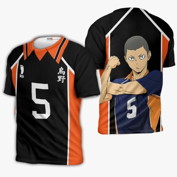 Ryunosuke Tanaka Karasuno Hoodie Shirts Haikyuu Anime 3