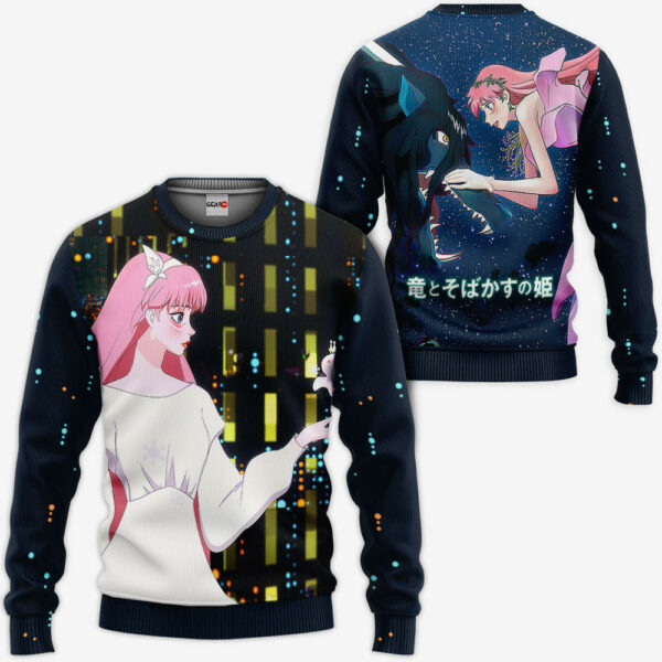 Ryuu to Sobakasu no Hime Naitou Suzu Belle Hoodie Custom Anime Merch Clothes 2