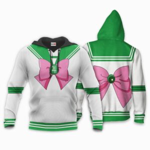 Sailor Jupiter Uniform Hoodie Shirt Sailor Moon Anime Zip Jacket 8