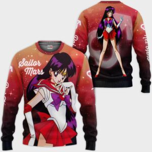 Sailor Mars Rei Hino Hoodie Sailor Moon Anime Merch Clothes 7