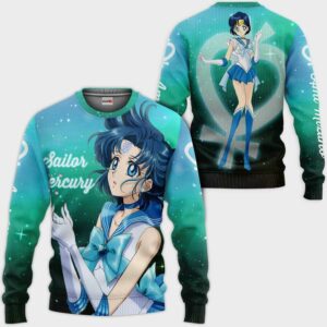 Sailor Mercury Ami Mizuno Hoodie Sailor Moon Anime Merch Clothes 7