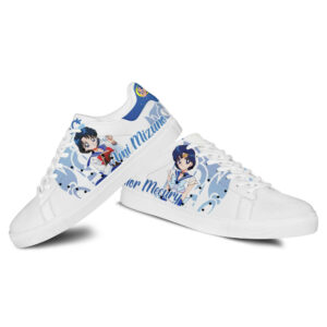 Sailor Mercury Skate Shoes Custom Sailor Anime Sneakers 6