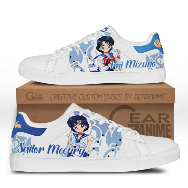 Sailor Mercury Skate Shoes Custom Sailor Anime Sneakers 1