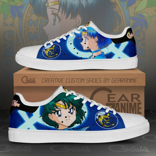 Sailor Mercury Skate Shoes Sailor Anime Custom Sneakers SK10 1