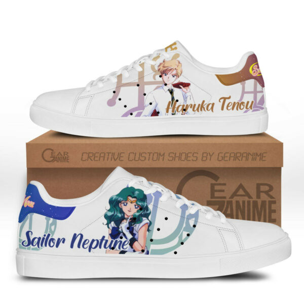 Sailor Neptune And Sailor Uranus Skate Shoes Custom Sailor Anime Sneakers 1