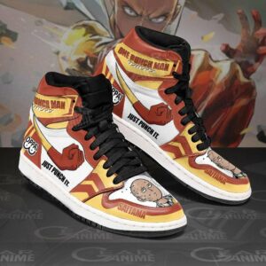 Saitama Just Punch It Shoes One Punch Man Anime Sneakers MN10 8