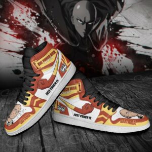 Saitama Just Punch It Shoes One Punch Man Anime Sneakers MN10 7