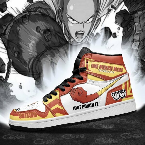 Saitama Just Punch It Shoes One Punch Man Anime Sneakers MN10 5