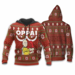 Saitama Oppai Ugly Christmas Sweater OPM Anime Xmas 9