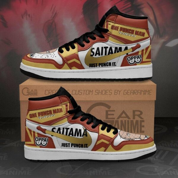 Saitama Shoes Just Punch It One Punch Man Anime Sneakers MN10 1