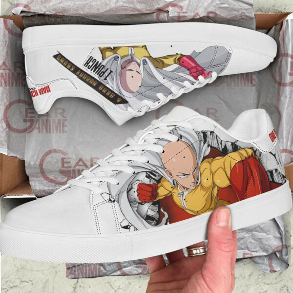Saitama Skate Shoes One Punch Man Custom Anime Sneakers SK11 2