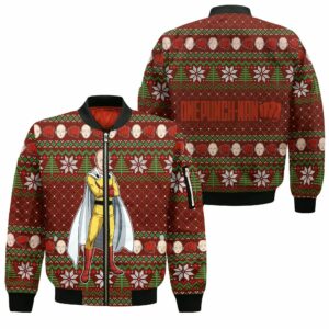 Saitama Ugly Christmas Sweater OPM Anime Xmas Gift 9