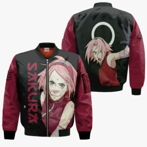 Sakura Haruno Hoodie Shirt Naruto Anime Zip Jacket 9