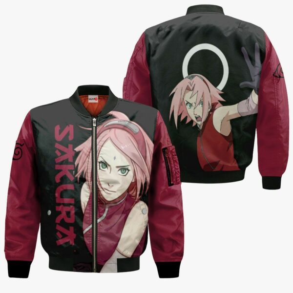 Sakura Haruno Hoodie Shirt Naruto Anime Zip Jacket 4