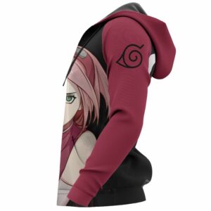 Sakura Haruno Hoodie Shirt Naruto Anime Zip Jacket 11