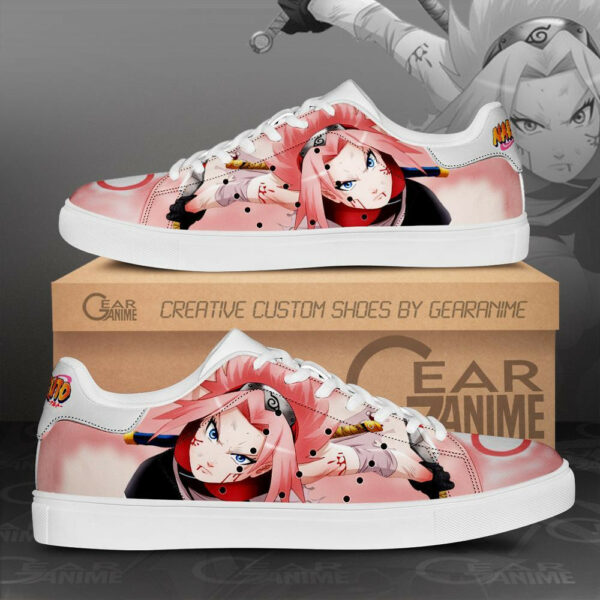 Sakura Haruno Skate Shoes Anime Custom Sneakers SK10 1