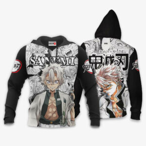 Sanemi Shinazugawa Hoodie Custom Kimetsu Anime Merch Clothes Manga Style 8