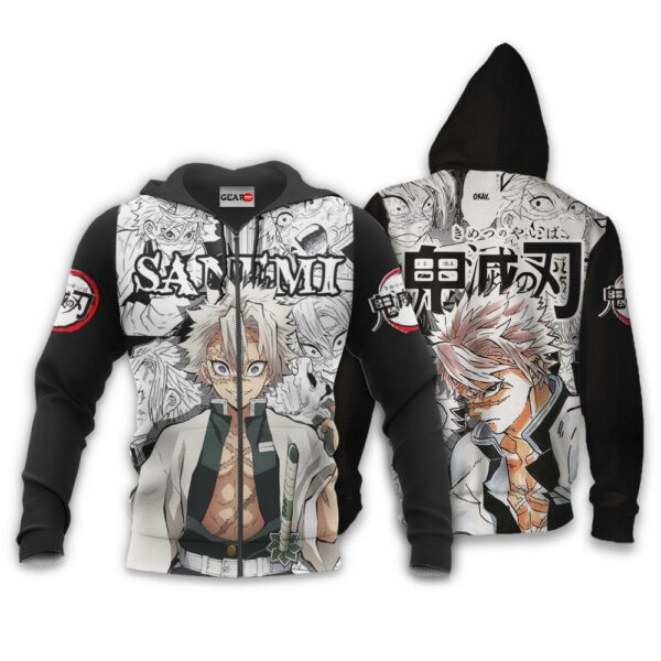 Sanemi Shinazugawa Hoodie Custom Kimetsu Anime Merch Clothes Manga Style 1