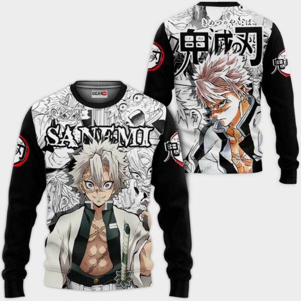 Sanemi Shinazugawa Hoodie Custom Kimetsu Anime Merch Clothes Manga Style 2