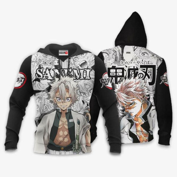 Sanemi Shinazugawa Hoodie Custom Kimetsu Anime Merch Clothes Manga Style 3