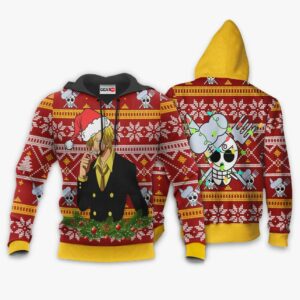 Sanji Ugly Christmas Sweater Custom One Piece Anime XS12 7