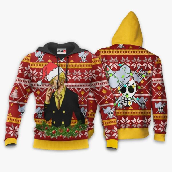 Sanji Ugly Christmas Sweater Custom One Piece Anime XS12 3