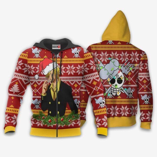 Sanji Ugly Christmas Sweater Custom One Piece Anime XS12 2