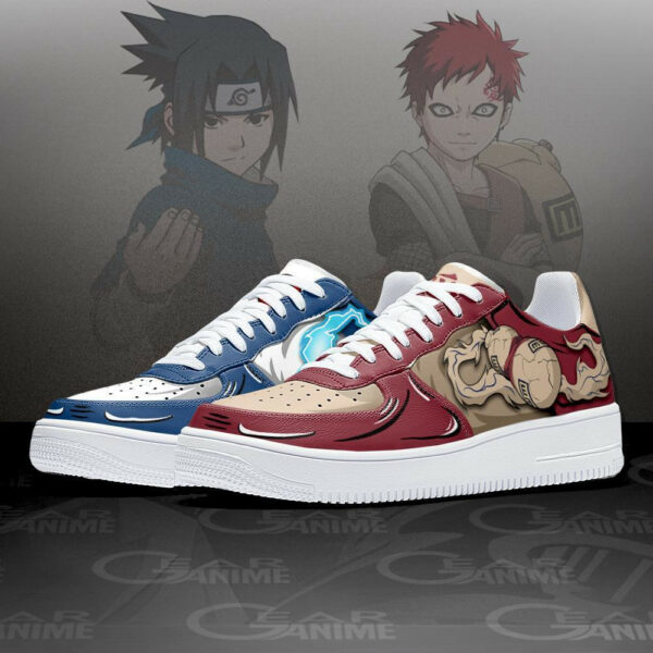 Sasuke and Gaara Air Shoes Custom Jutsu Anime Sneakers 2