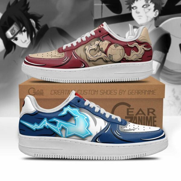 Sasuke and Gaara Air Shoes Custom Jutsu Anime Sneakers 1