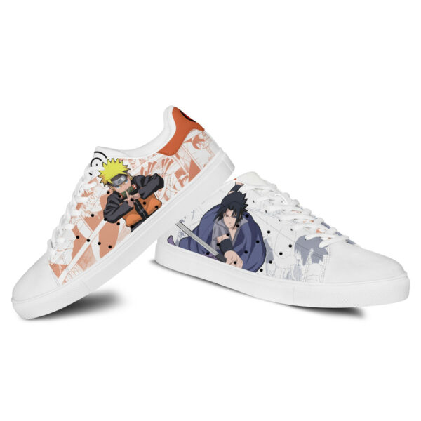 Sasuke and Naruto Uzumaki Skate Shoes Custom Naruto Anime Sneakers 3