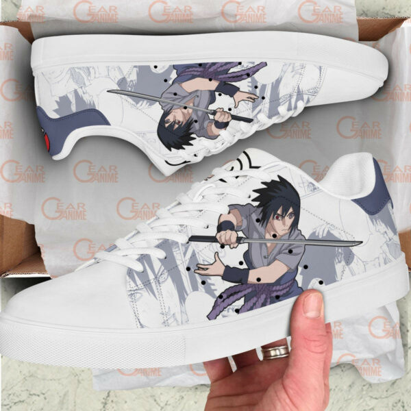 Sasuke Uchiha Skate Shoes Custom Naruto Anime Sneakers 2