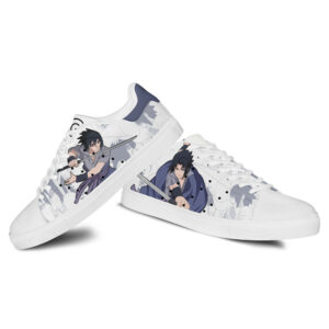 Sasuke Uchiha Skate Shoes Custom Naruto Anime Sneakers 6